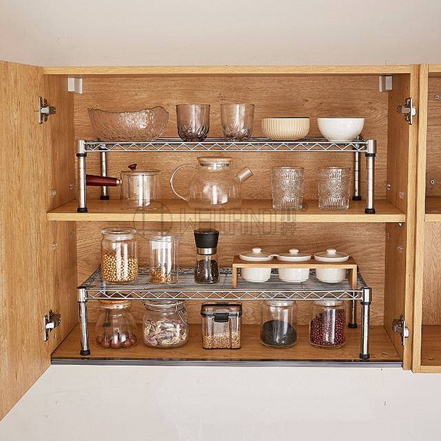 家居廚房櫥柜水槽分層整理收納架