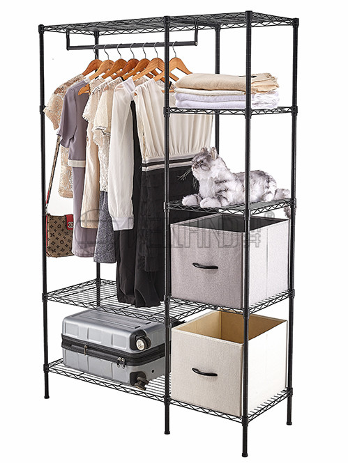 簡易衣柜-加粗加固加厚碳鋼收納架-雙人出租房用鋼架布藝衣櫥