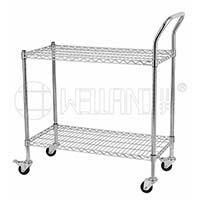 雙層防靜電周轉物料推車_可調小推車_廠家批發報價（2）