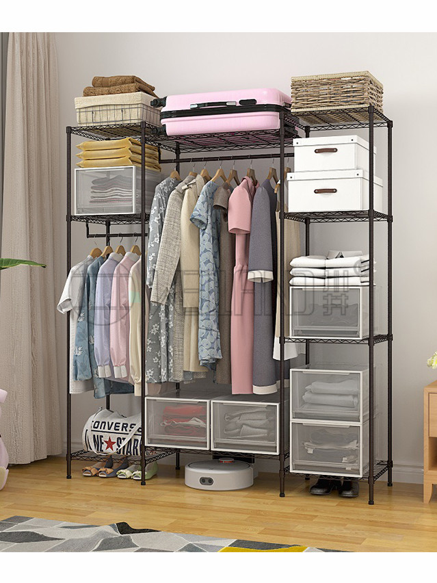 實用牛津布簡約碳鋼金屬衣柜布衣櫥-川井