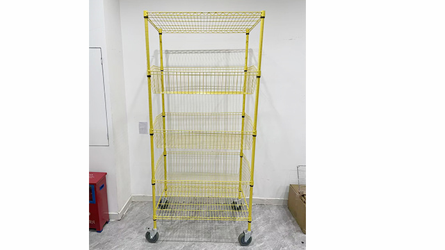 中山常勝工廠新研發五層商用網籃貨架分享