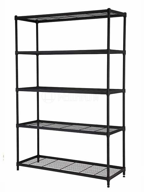 黑色落地線網層架