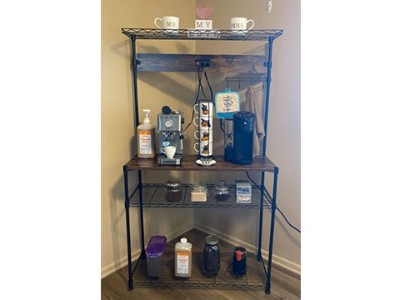 帶插座四層微波爐架，廚房的得力助手