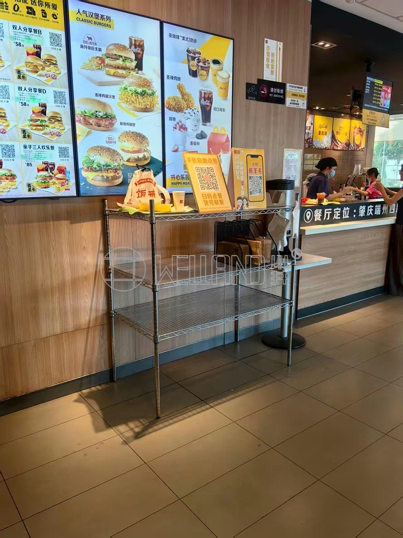 餐廳外賣(mài)存放架成功案例分享（1）