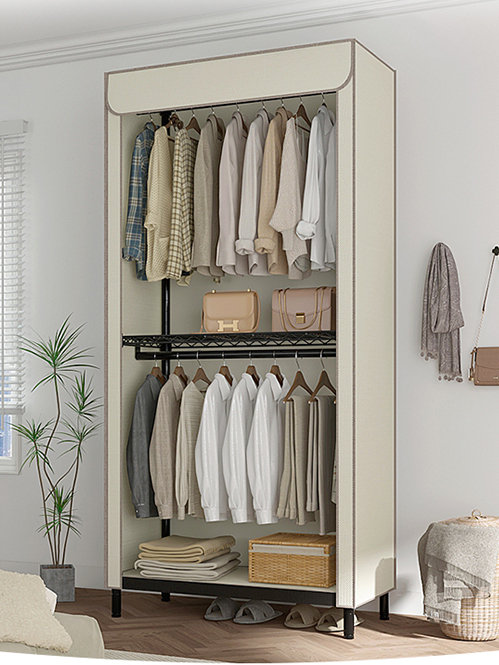 新款學生宿舍圓管布衣櫥