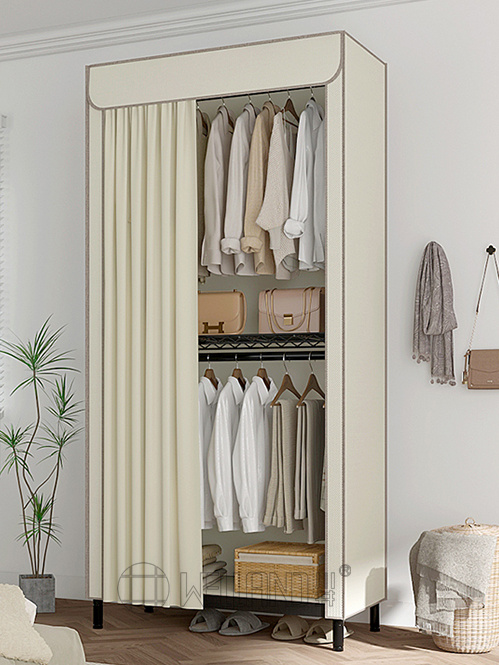 新款學生宿舍圓管布衣櫥