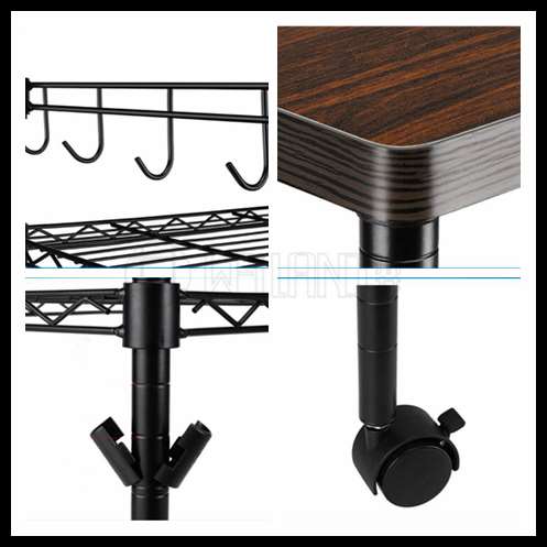 川井新款辦公室打印機文件金屬置物架 線網收納架配件細節