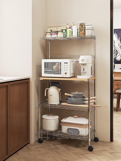 可移動微波爐電器收納儲物架