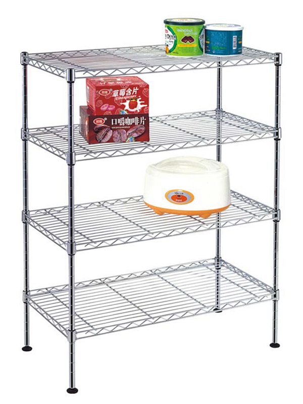 四層輕型金屬儲物架_長方形小置物架_批發