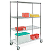 四層電鍍鉻架_多功能川井牌重網儲物層架_帶輪可移動貨架-川井