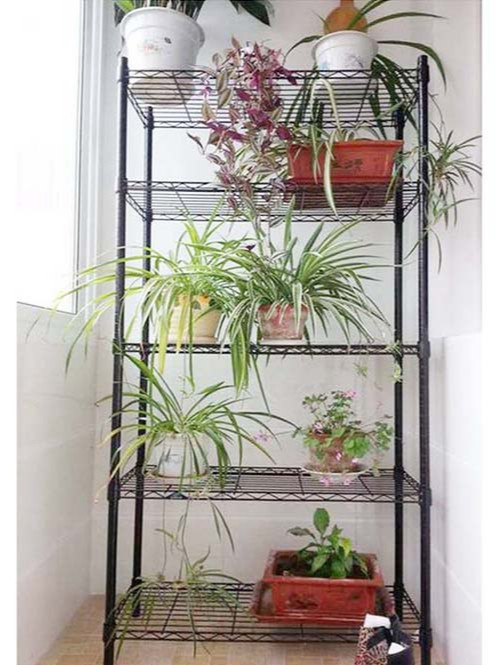 陽臺窗臺植物種植花草線網置物架-川井