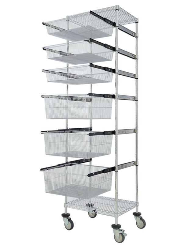 醫院藥品倉儲收納鍍鉻抽提網籃線網貨架