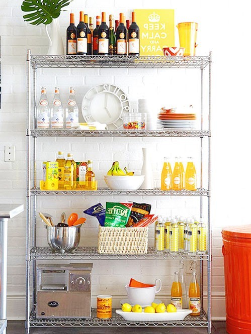 酒店餐館飯店后廚電鍍鉻線網置物架