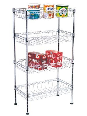 組合式四層金屬鐵藝網籃架