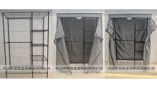 熱銷帶環保防塵布罩簡易衣櫥架推薦