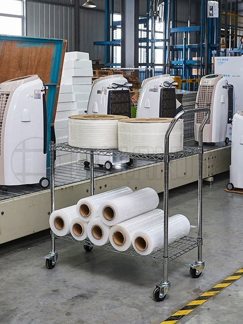 雙層防靜電周轉物料推車