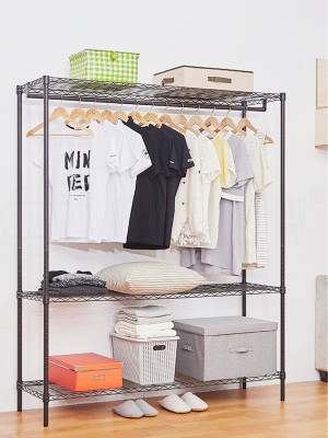 大容量組合簡易布衣柜圓管可調節衣櫥衣架