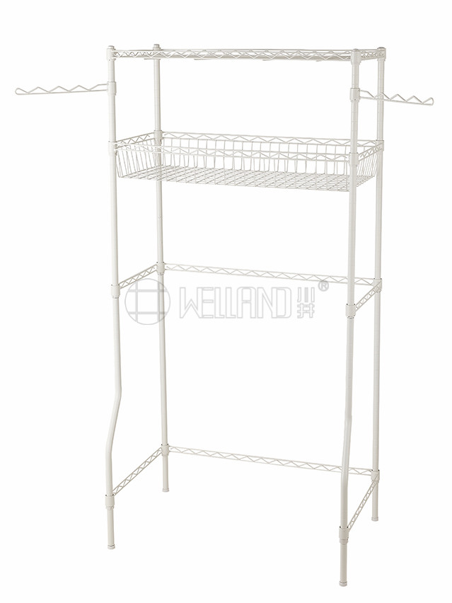 滾筒翻蓋洗衣機金屬收納架 可調(diào)節(jié)洗衣房洗衣機架 多種顏色洗衣機架 出口批發(fā) -川井 (2)