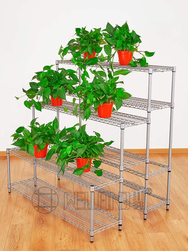 階梯式線網貨架