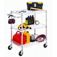 辦公室用_低碳鋼線網電鍍鉻手推車_批發直銷_代理加盟-川井（1）