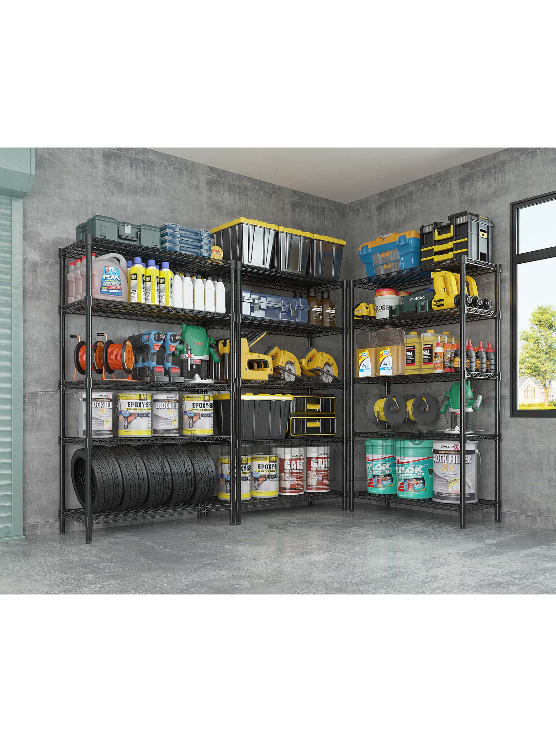 五層烤漆黑貨架