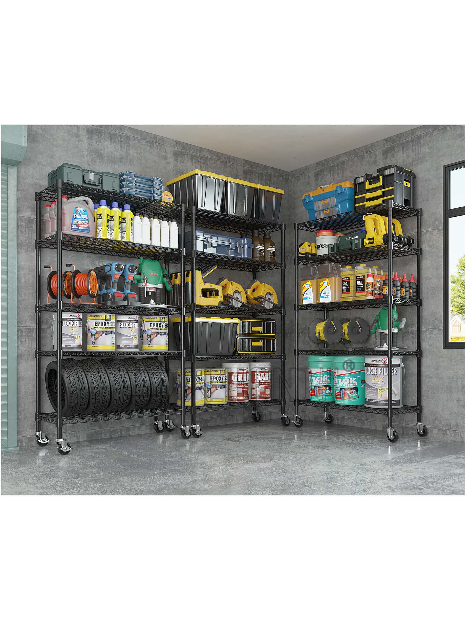 五層烤漆黑貨架