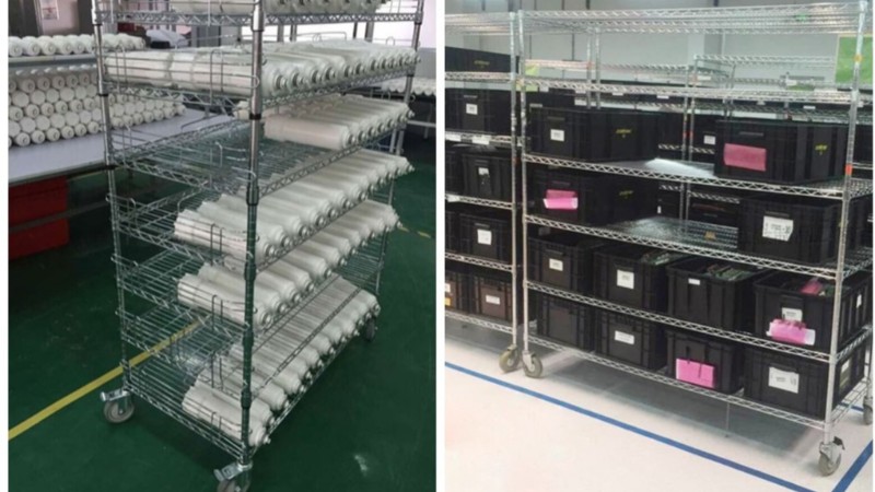 中山常勝金屬輕型貨架 鍍鉻線網置物架生產批發廠家