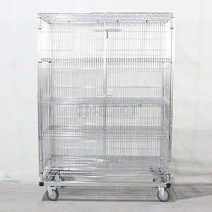 商業用金屬圍網圍籠車 墨綠色安全車圍網車可拆卸 (2)