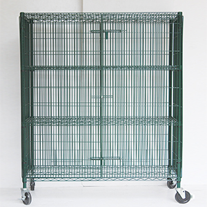 商業用金屬圍網圍籠車 墨綠色安全車圍網車可拆卸 (3)