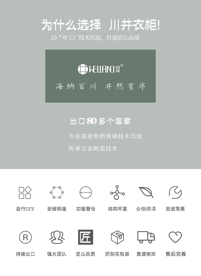 金屬碳鋼線網簡易衣櫥架布衣柜-川井 (1)
