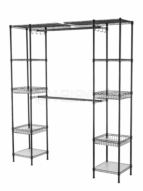 布衣柜 鋼管加粗加固全鋼架-加厚伸縮簡易衣柜（2）