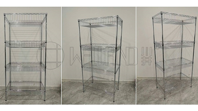 暢銷中尺寸四層電鍍網籃架分享