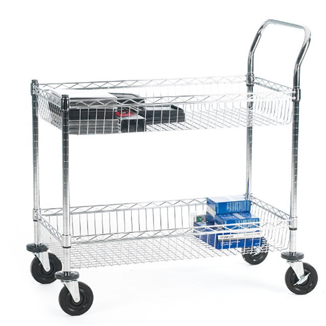 可定制_安裝簡(jiǎn)易物料手推車_倉(cāng)庫(kù)周轉(zhuǎn)車二層帶輪