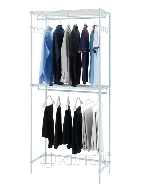 雙層掛衣桿簡易衣櫥