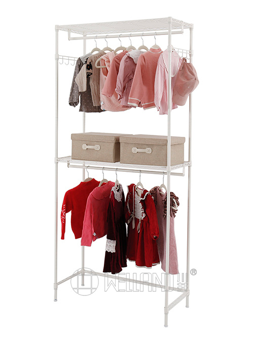 雙層掛衣桿簡易衣櫥