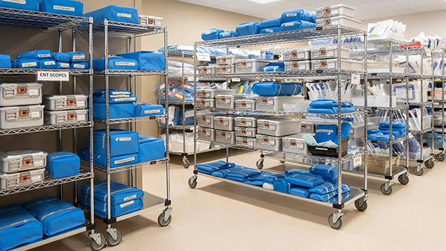 東莞樟木頭醫院科室儲物架、無菌室儲物架、藥房儲物架案例