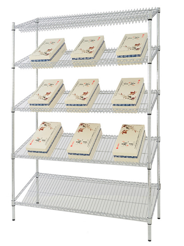 鍍鉻商場展廳樣板間鍍鉻斜網展示架