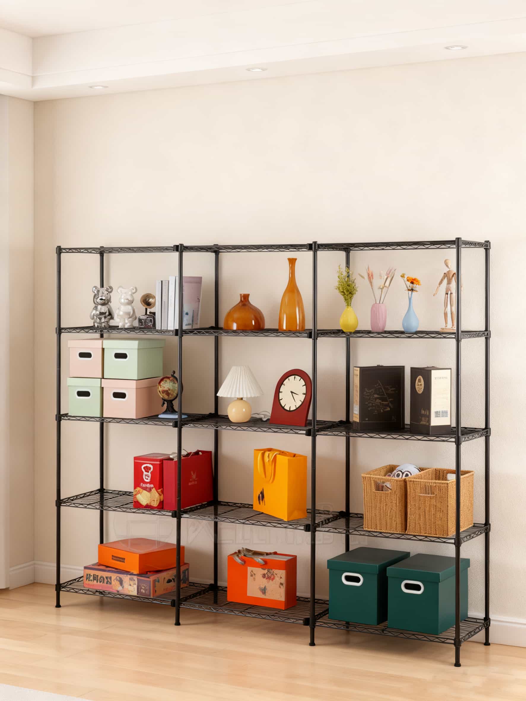 三列聯排置物架