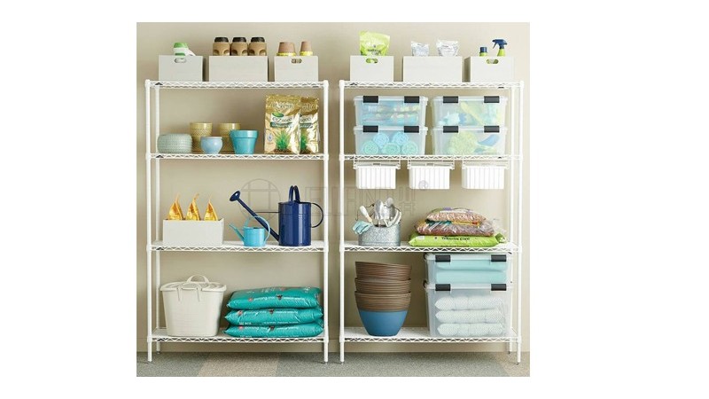 川井牌 出口歐美 四層現代風 噴粉白色儲物架