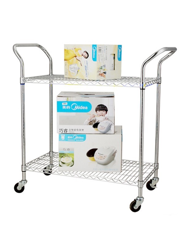 工廠車間鍍鉻防靜電手推車 工廠車間鍍鉻防靜電手推車