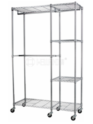 臥室單人雙人簡(jiǎn)易組裝金屬鍍鉻衣櫥