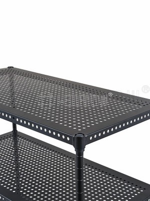 五層烤漆黑蜂窩板式置物架