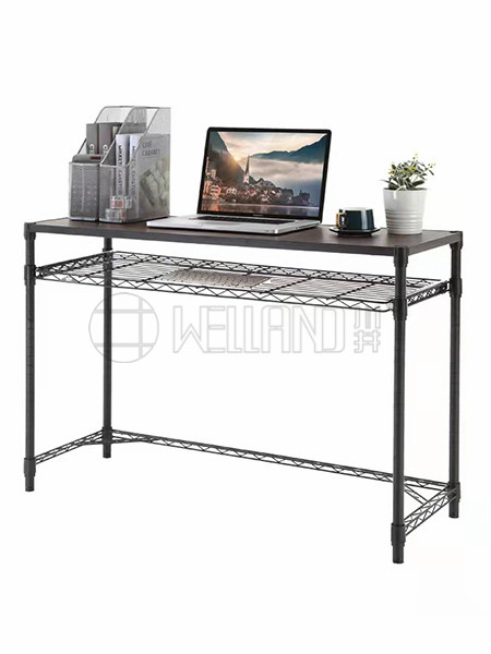 簡易鋼木電腦桌帶推拉抽屜 簡易鋼木電腦桌帶推拉抽屜