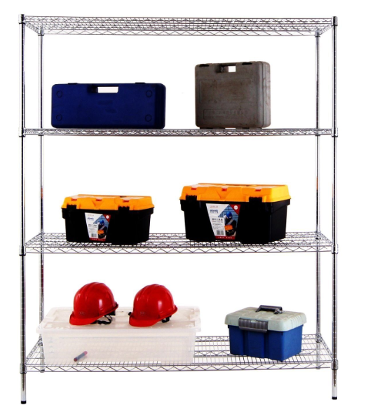 美國NSF認證四層線網置物架_工具雜物置物架_層距可調貨架-川井(1)