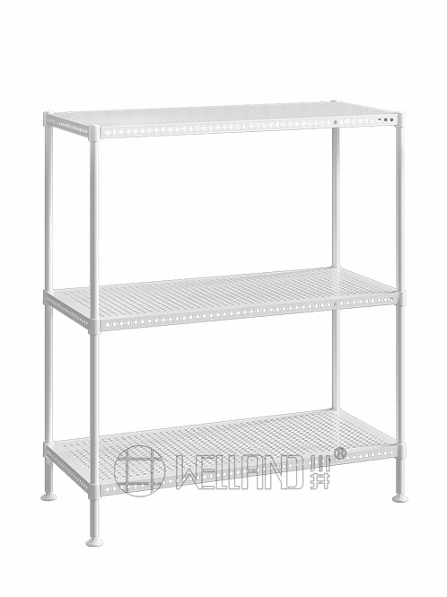 白色多層洞洞板置物架